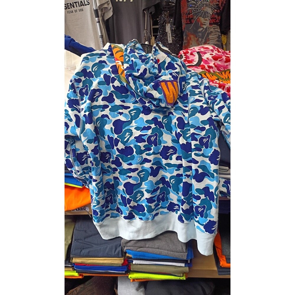 Boot rep A bathing ape BAPE ABC Camo Shark Full Zip Hoodie Blue size xl - Picture 9 of 9
